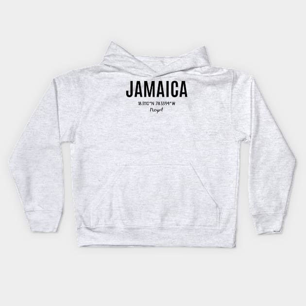 Jamaica Negril w/Coordinates Kids Hoodie by DAPFpod